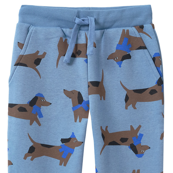 Jongens joggingbroek met teckel all-over