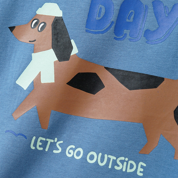 Jungen Langarmshirt mit Dackel-Print