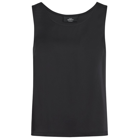 Dames' satijnen top met brede banden