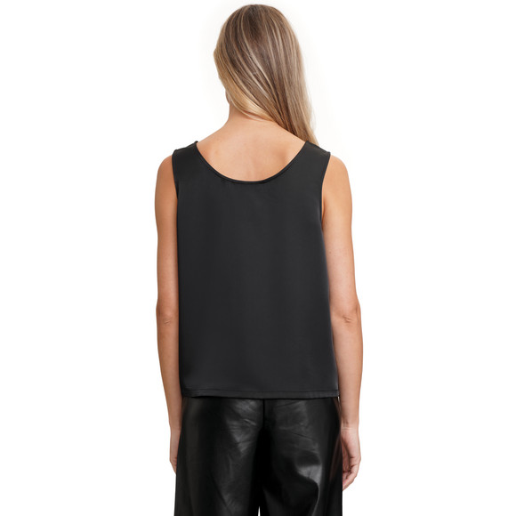 Dames' satijnen top met brede banden