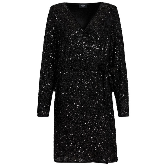 Damen Paillettenkleid  in Wickel-Optik