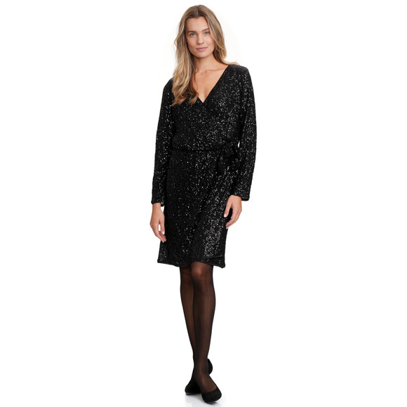 Damen Paillettenkleid  in Wickel-Optik