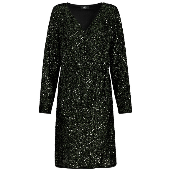 Damen Paillettenkleid  in Wickel-Optik