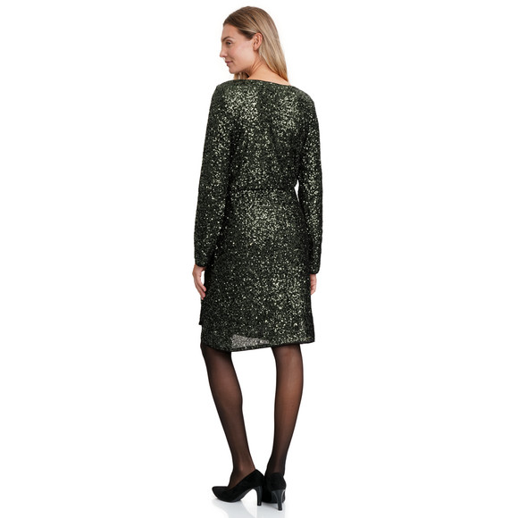 Damen Paillettenkleid  in Wickel-Optik