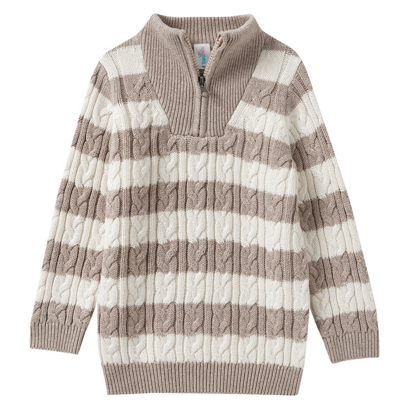 Baby Strick-Troyer mit Zopfmuster