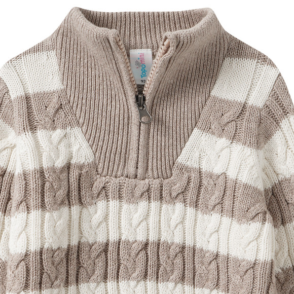 Baby Strick-Troyer mit Zopfmuster