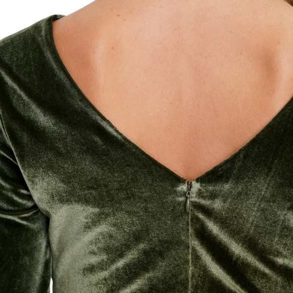 Dames fluwelen jurk met 3/4 mouwen