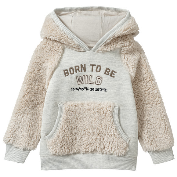 Jungen Hoodie mit Teddyplüsch