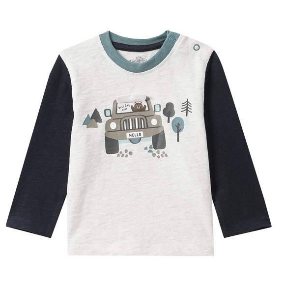 Baby Langarmshirt mit Auto-Print