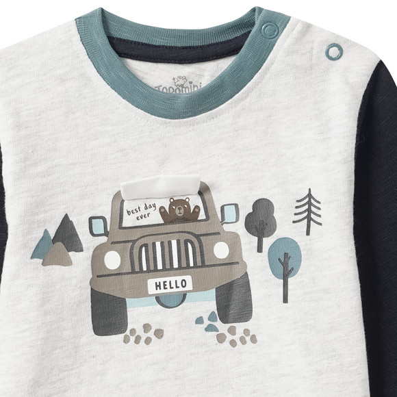 Baby Langarmshirt mit Auto-Print