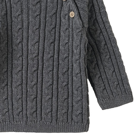 Newborn Pullover mit Zopfstrick