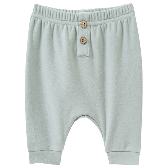 2 Newborn Fleecehosen mit Zierknöpfen