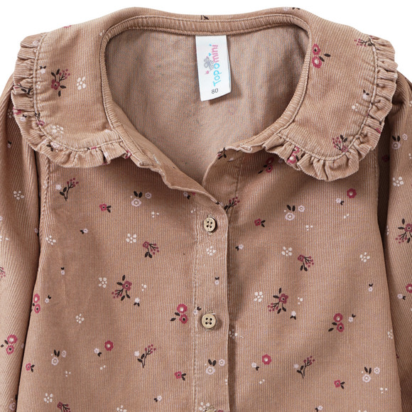 Blouses van babykatoen met bloemen all-over