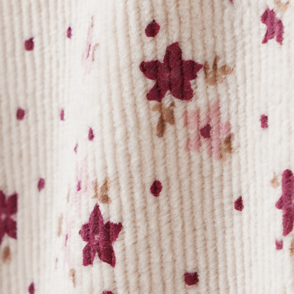 Baby corduroy legging met bloemen