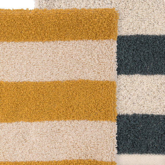 2 Waschhandschuhe mit Allover-Muster