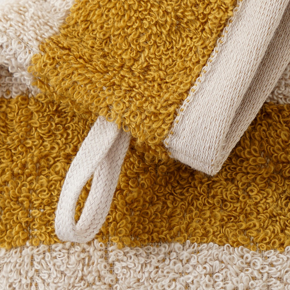 2 Waschhandschuhe mit Allover-Muster