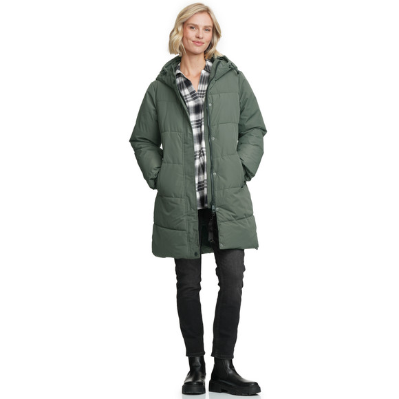 Damen Steppmantel mit Kapuze