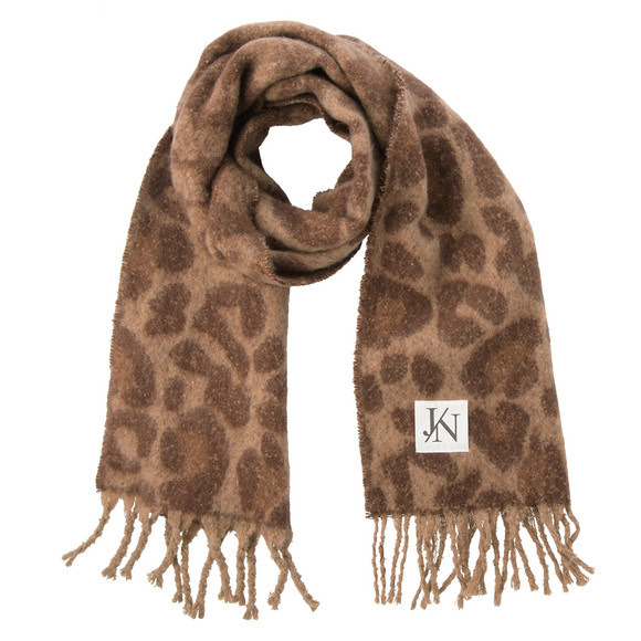 Dameswintersjaal met leopatroon