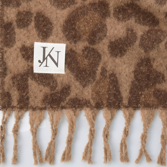 Dameswintersjaal met leopatroon