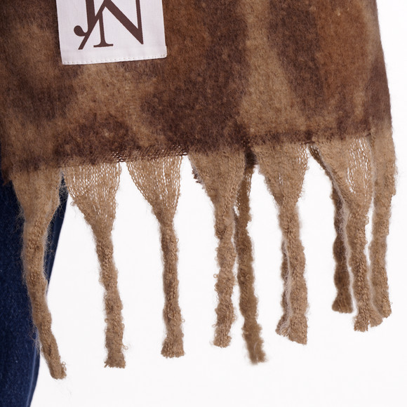 Dameswintersjaal met leopatroon