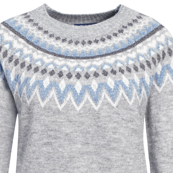 Gebreide trui met Noors patroon Dames