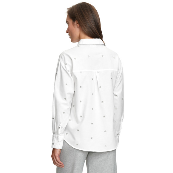 Dames blouse met hartjesborduursel