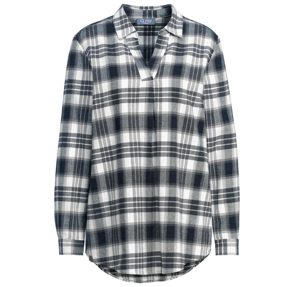 Damesblouse met ruitjesmotief