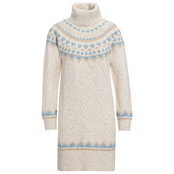 Gebreide damesjurk met Noors patroon