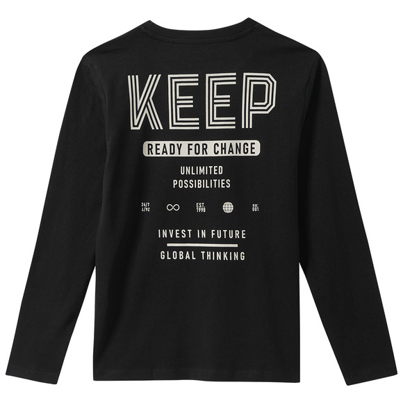 Jungen Langarmshirt mit Rücken-Print
