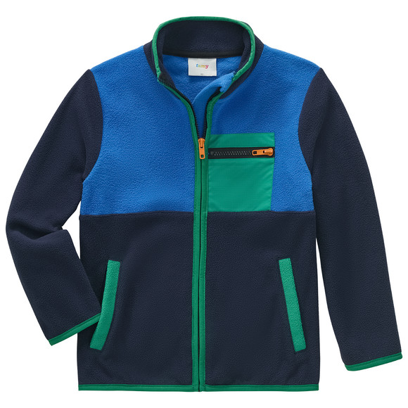 Jungen Fleecejacke mit Farbteilern