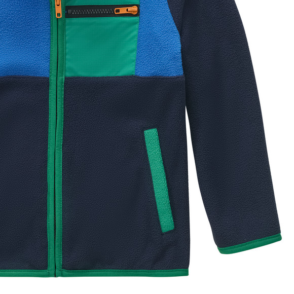 Jungen Fleecejacke mit Farbteilern