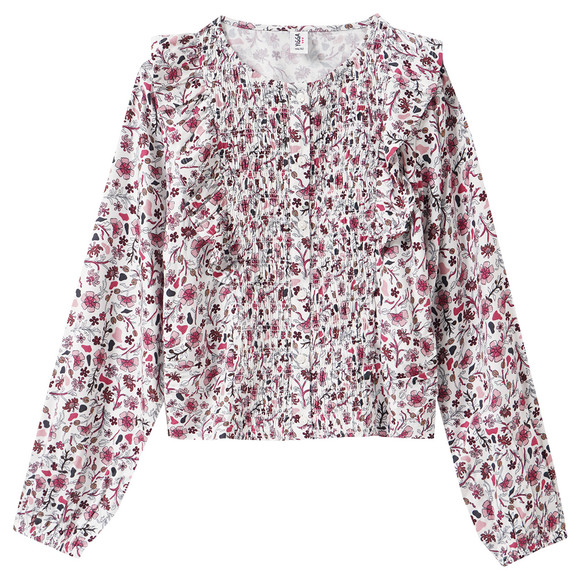 Meisjesblouse in gebloemde look