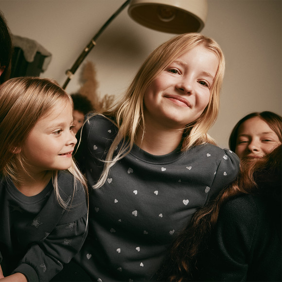 Sweatshirt met glitterprint voor meisjes
