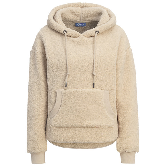 Dames hoodie gemaakt van teddy pluche