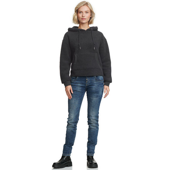 Dames hoodie gemaakt van teddy pluche