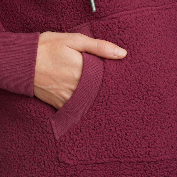 Dames hoodie gemaakt van teddy pluche