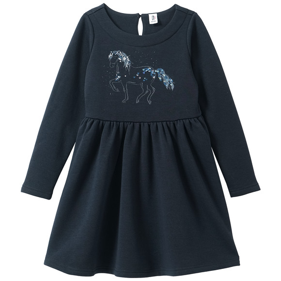 Jurken met paardenprint voor meisjes donkerblauw