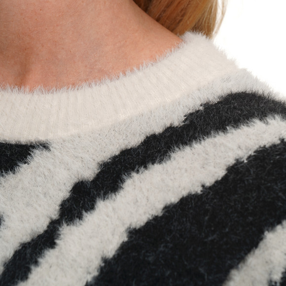 Gebreide trui met dierenprint Dames