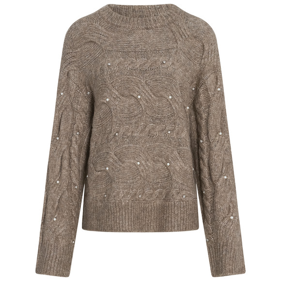 Gebreide trui met parels Dames