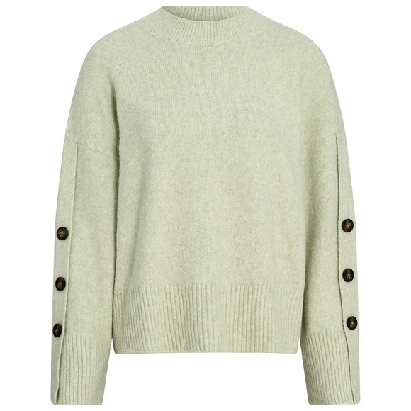 Dames gebreide trui met sierknopen