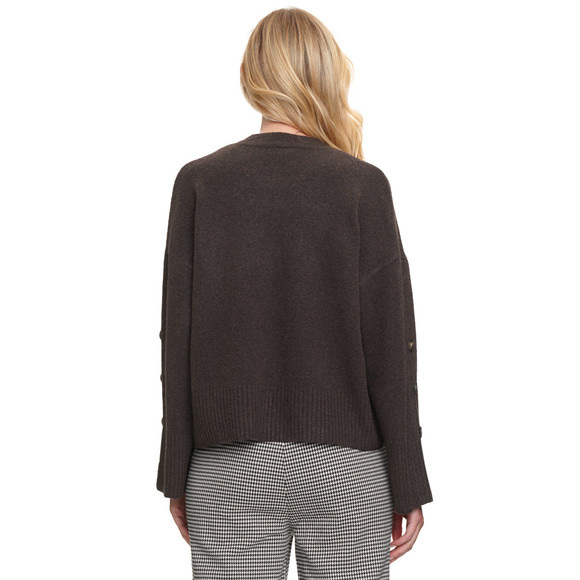 Dames gebreide trui met sierknopen