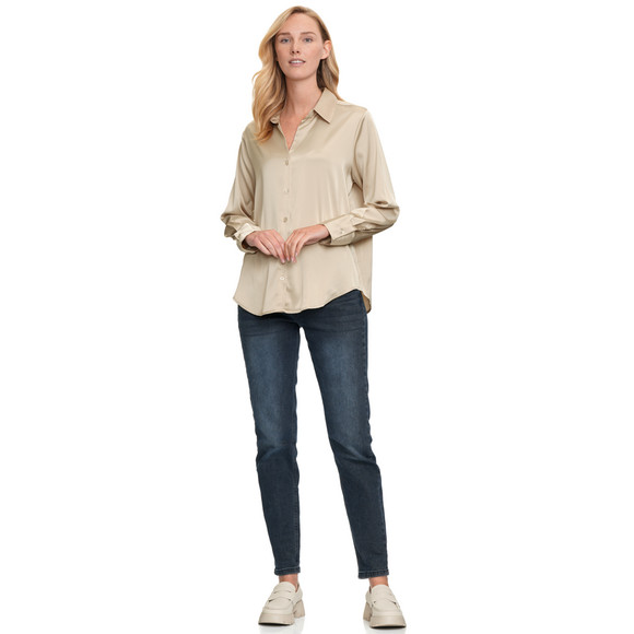 Damesblouse met satijnlook