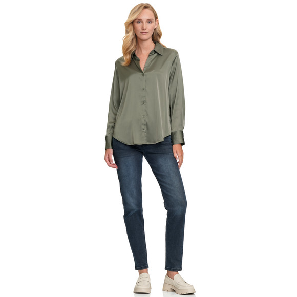 Damesblouse met satijnlook