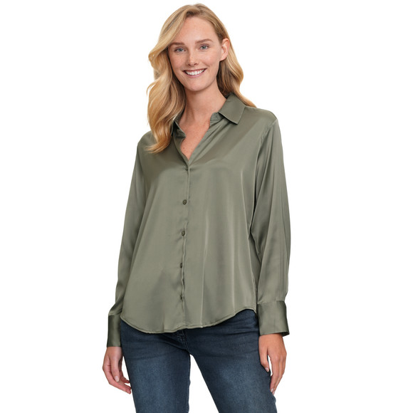 Damesblouse met satijnlook