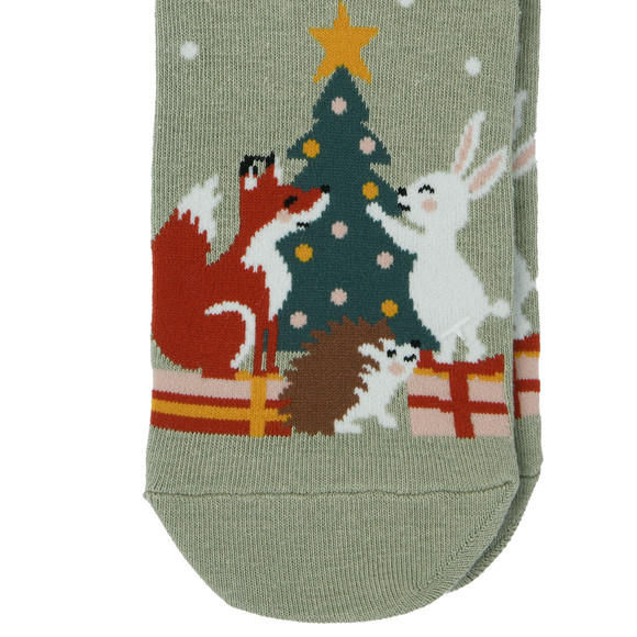 1 paar Kerstsokken met dieren voor Dames