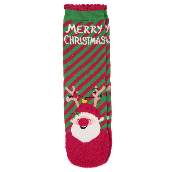 1 Paar Damen Weihnachtssocken flauschig