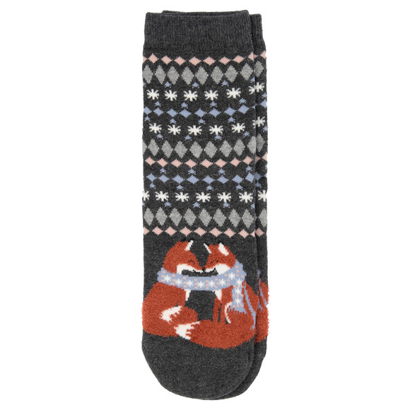 1 paar pluizige Kerstsokken voor Dames