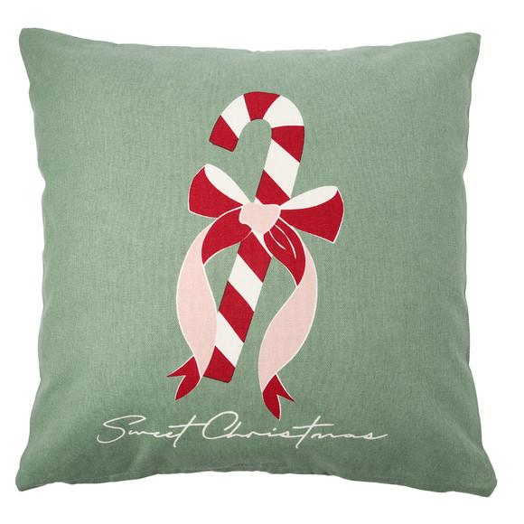Kussenhoes met Kerst design groen