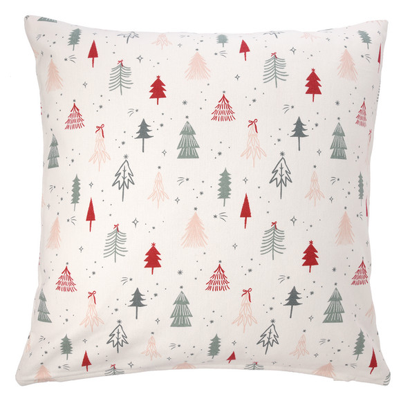 Kussenhoes met Kerst design wit