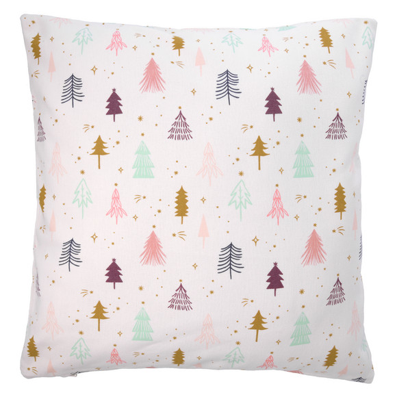 Kussenhoes met Kerst design wit